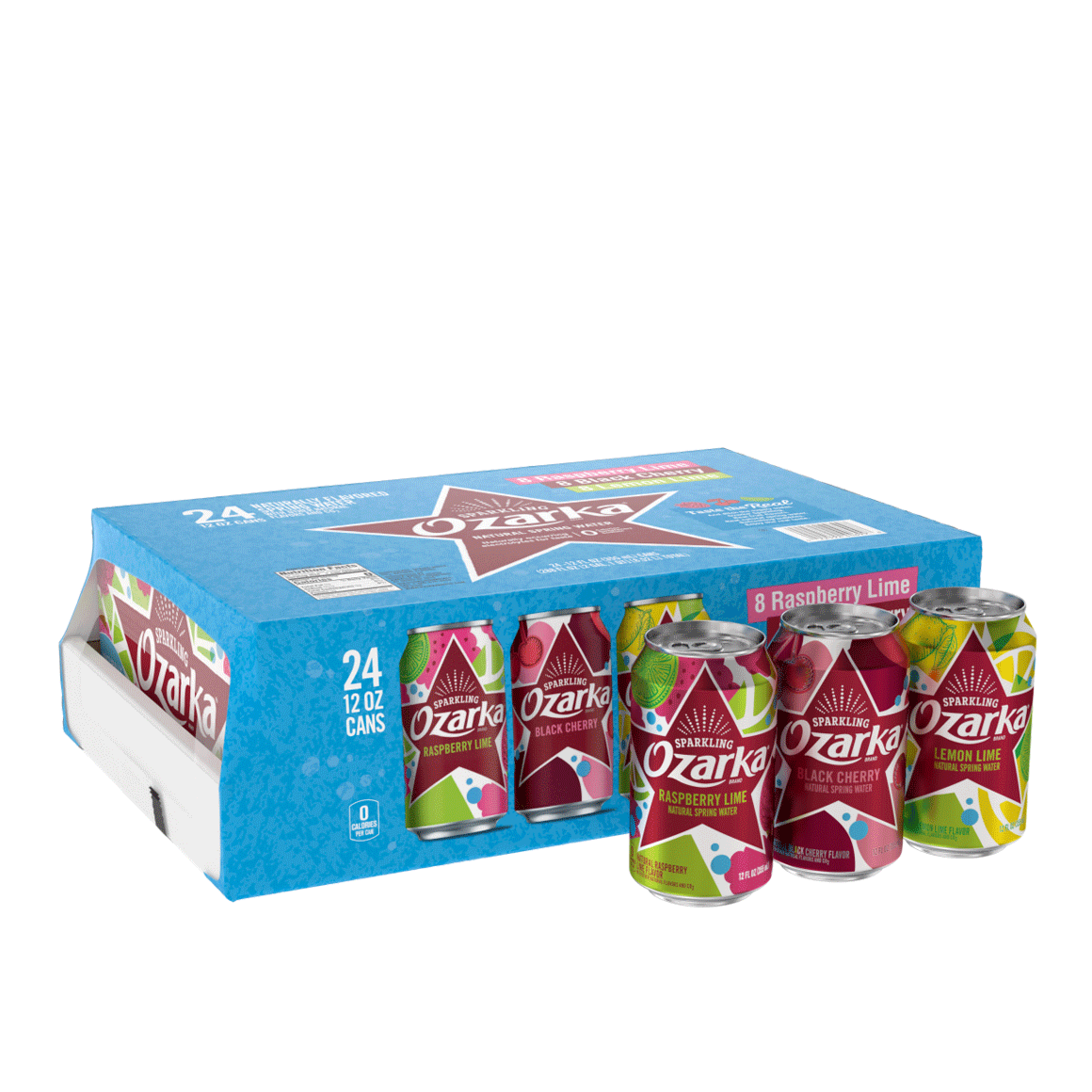 Ozarka® Rainbow Flavored Sparkling Water Variety Pack