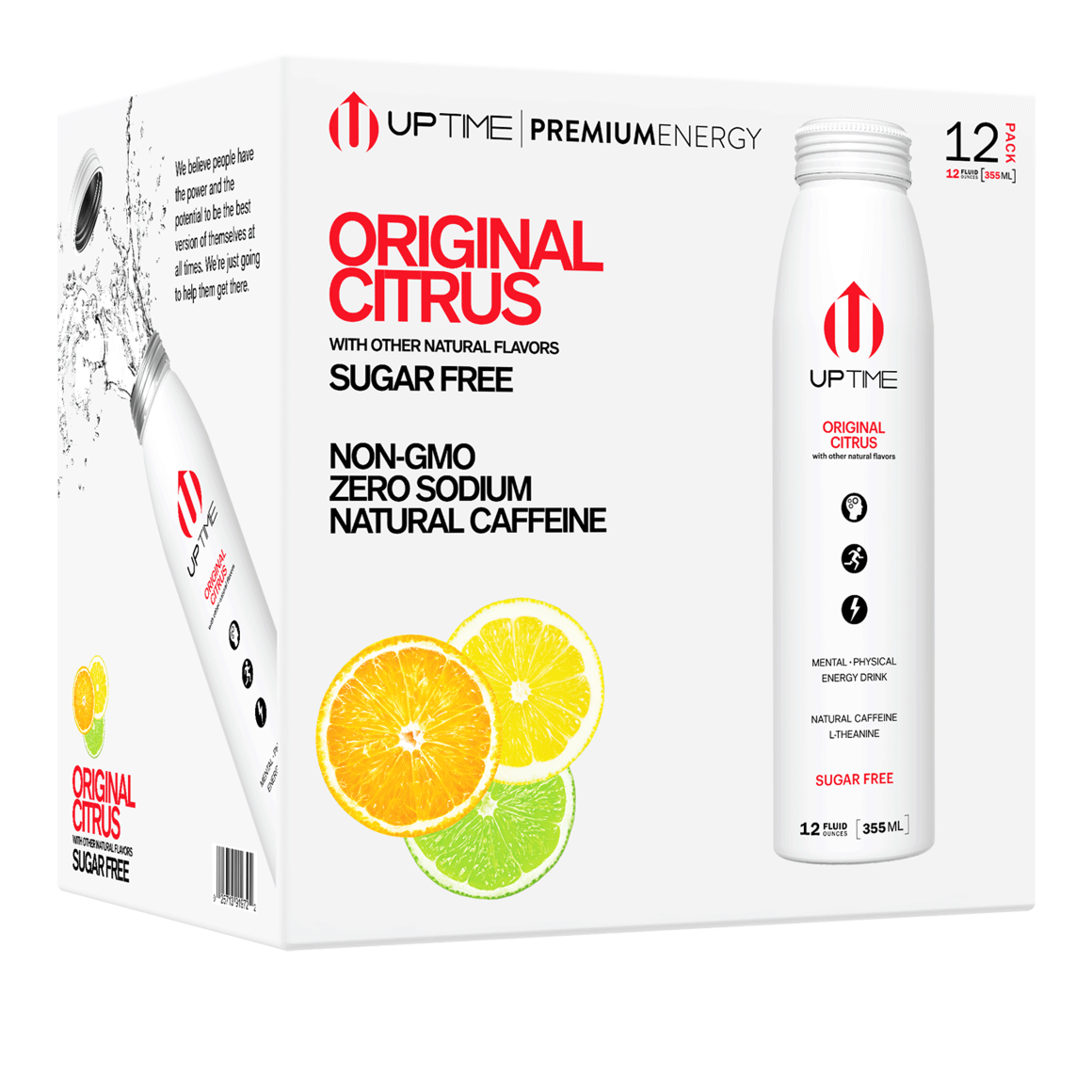 UPTIME Original Citrus Sugar Free Energy Drink 12 oz 12