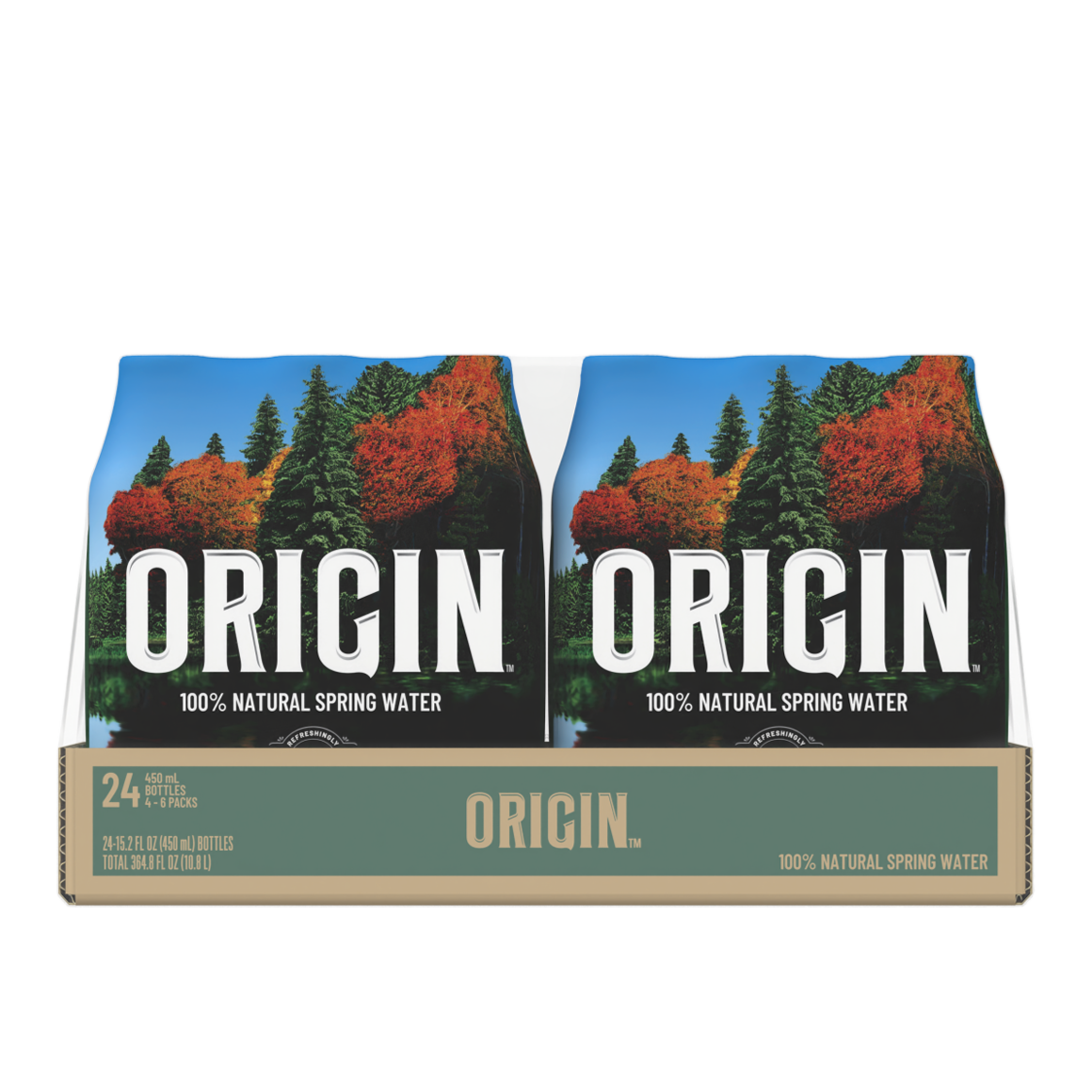 ORIGIN™ 100% Natural Spring Water 450 mL Recycled Plastic Bottle (24 Pack) Image1