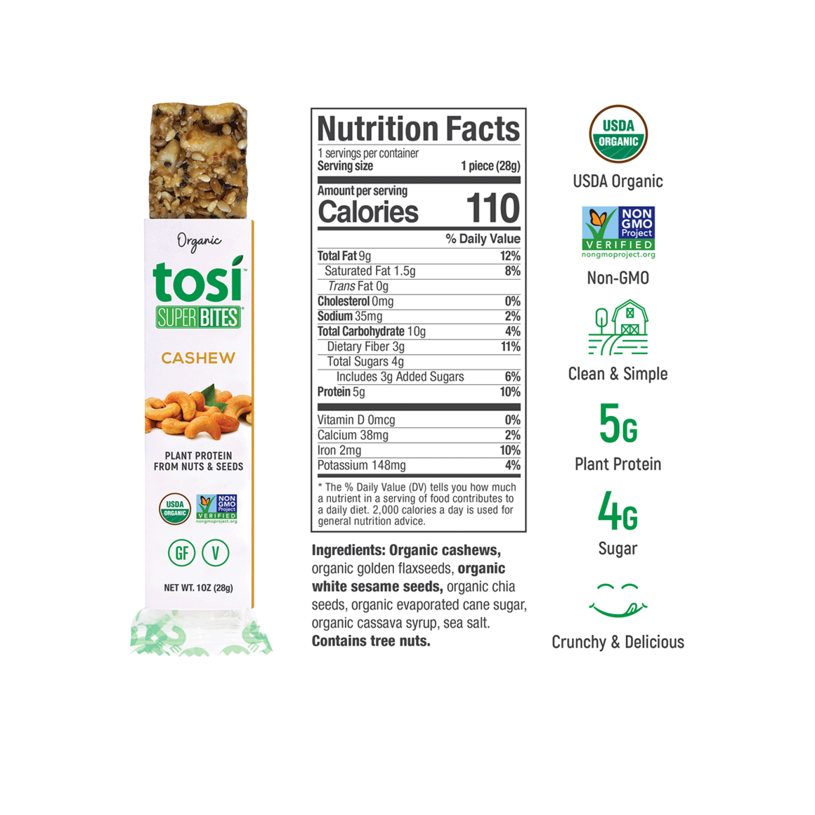 Tosi® Organic SuperBites - Almond and Cashew Image5