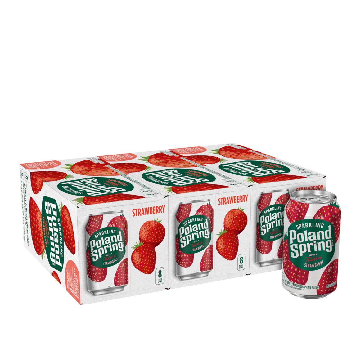 Poland Spring Strawberry Sparkling Water 12 Oz Cans 24 Pack Readyrefresh