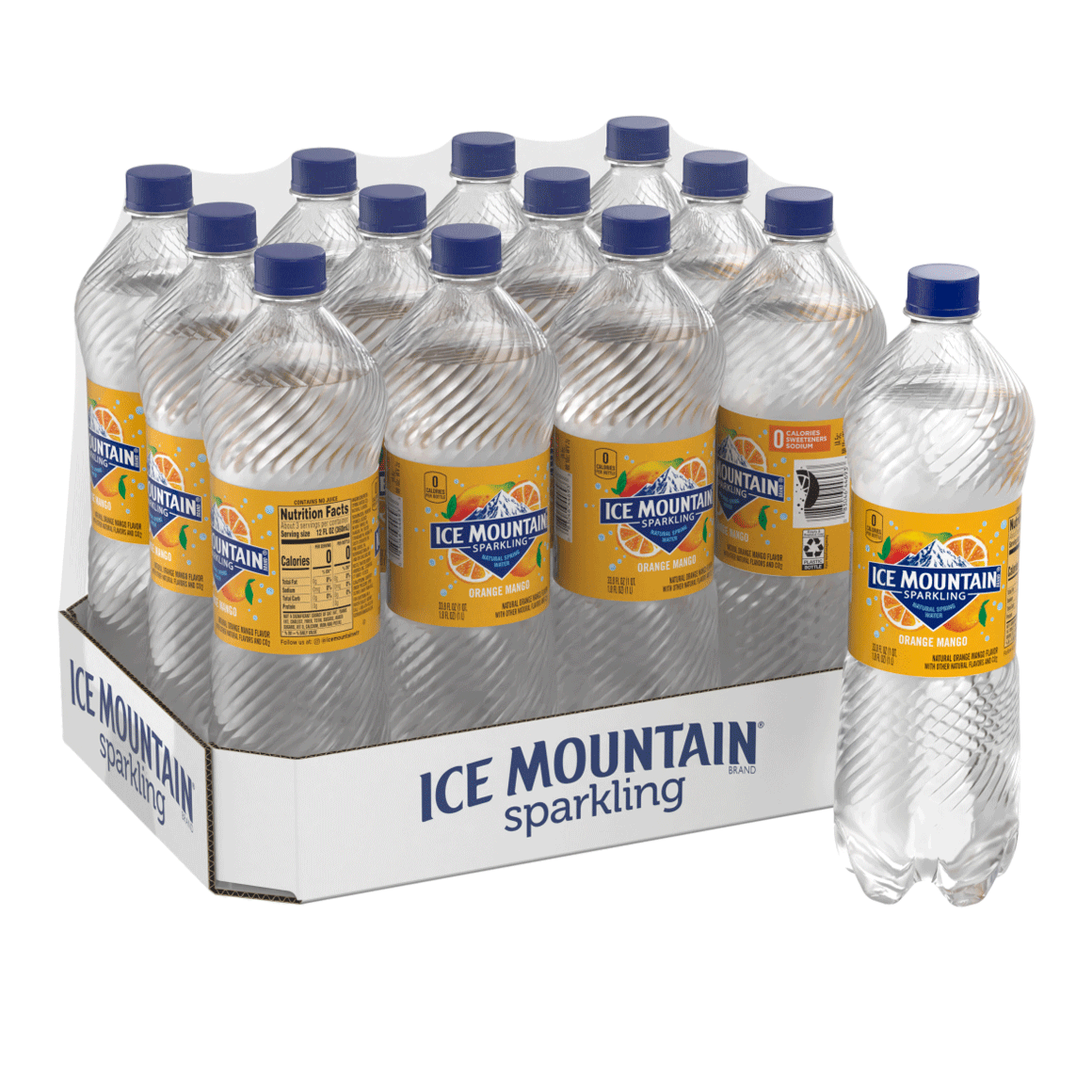 Ice Mountain® Brand Sparkling 100% Natural Spring Water - Orange Mango
