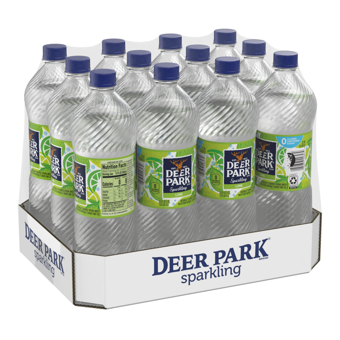 Deer Park® Brand Sparkling 100% Natural Spring Water - Zesty Lime Image1