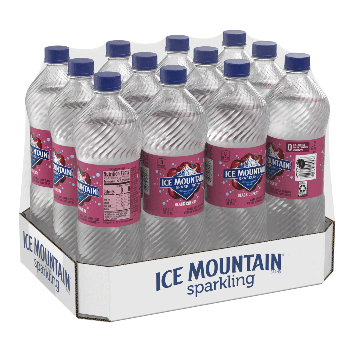 Ice Mountain® Brand Sparkling 100% Natural Spring Water - Black Cherry Image1