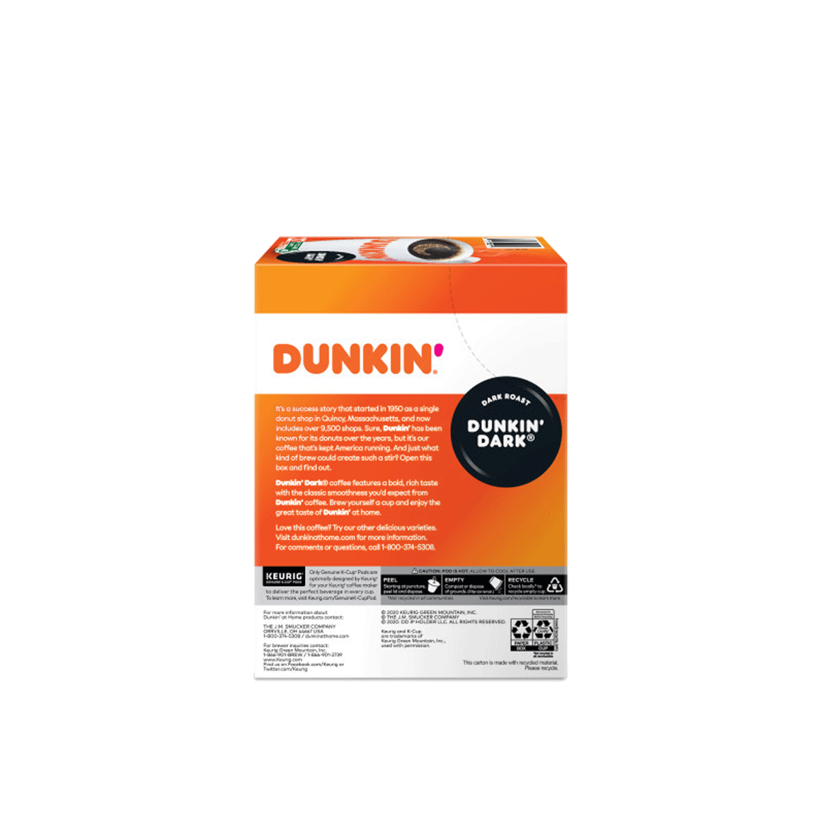 Dunkin'® Dark K-Cup Pods® Dark Roast Coffee Image1
