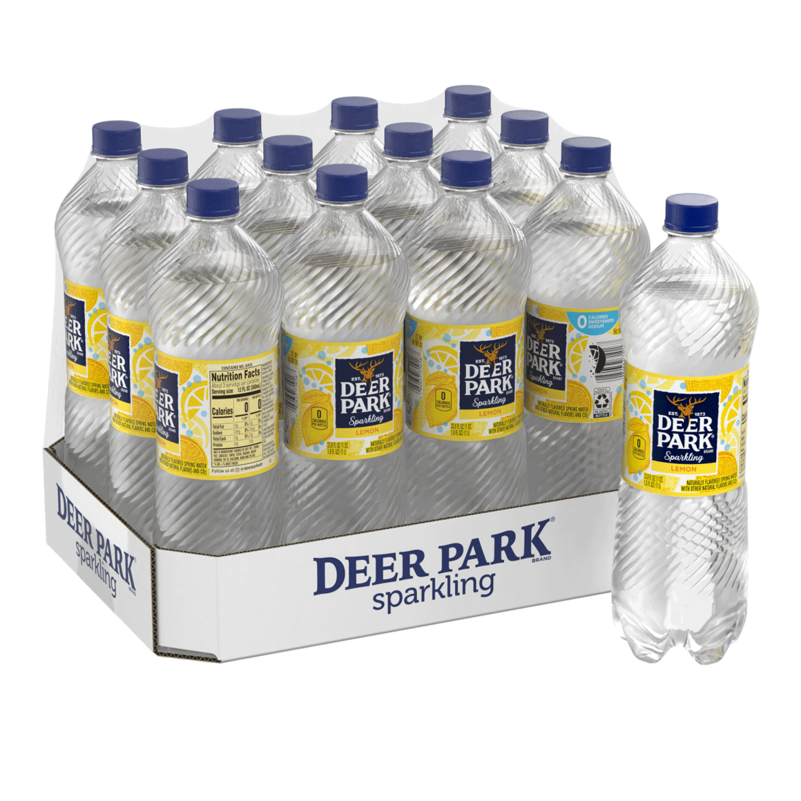 Deer Park® Brand Sparkling 100% Natural Spring Water - Lively Lemon