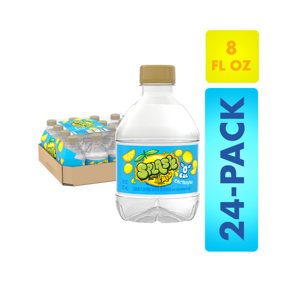Splash Blast™ Lemon Flavored Water Beverage 8 Fl Oz Plastic Bottles (24 Pack) Image1