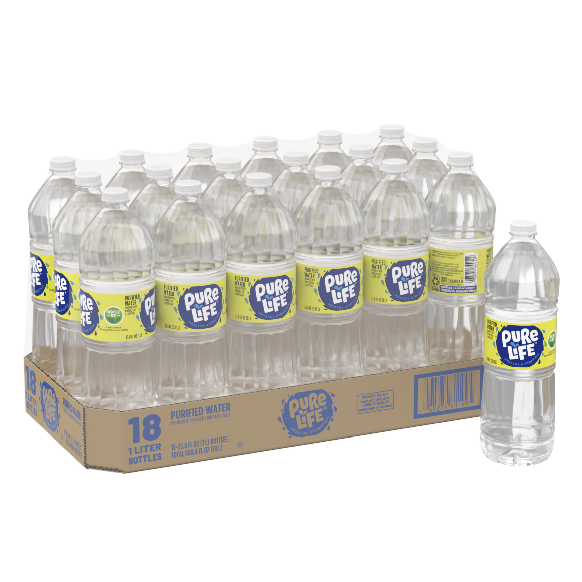 Pure Life Purified Bottled Water 1 Liter 18 pack ReadyRefresh Pure Life Purified Bottled Water 1 Liter 18 pack ReadyRefresh