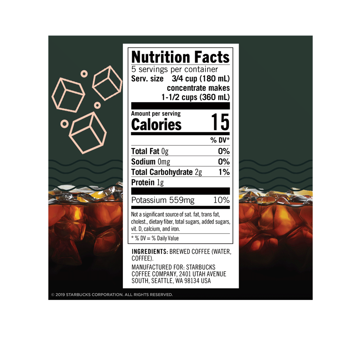 Bottle of Starbucks Cold Brew Signature Black coffee concentrate Image5