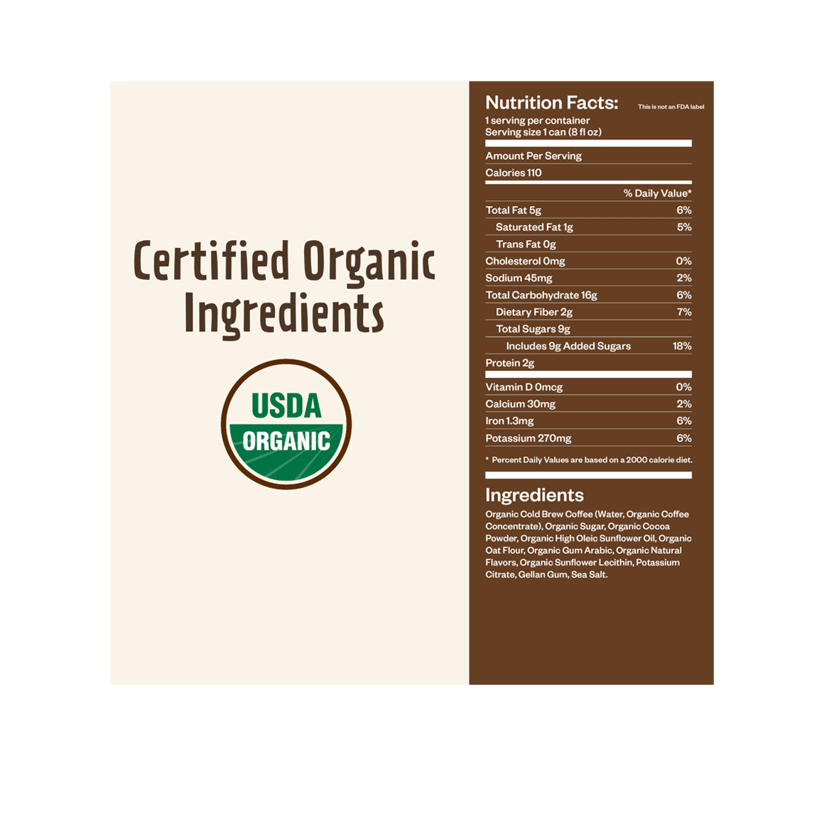 Chameleon Oat Milk Latte Dark Chocolate 8 oz Can 12-pack Image2