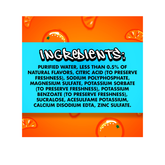 Splash Blast, Flavored Water Beverage, Mandarin Orange Flavor, 16.9 FL OZ Plastic Bottles (24 Count) Image5