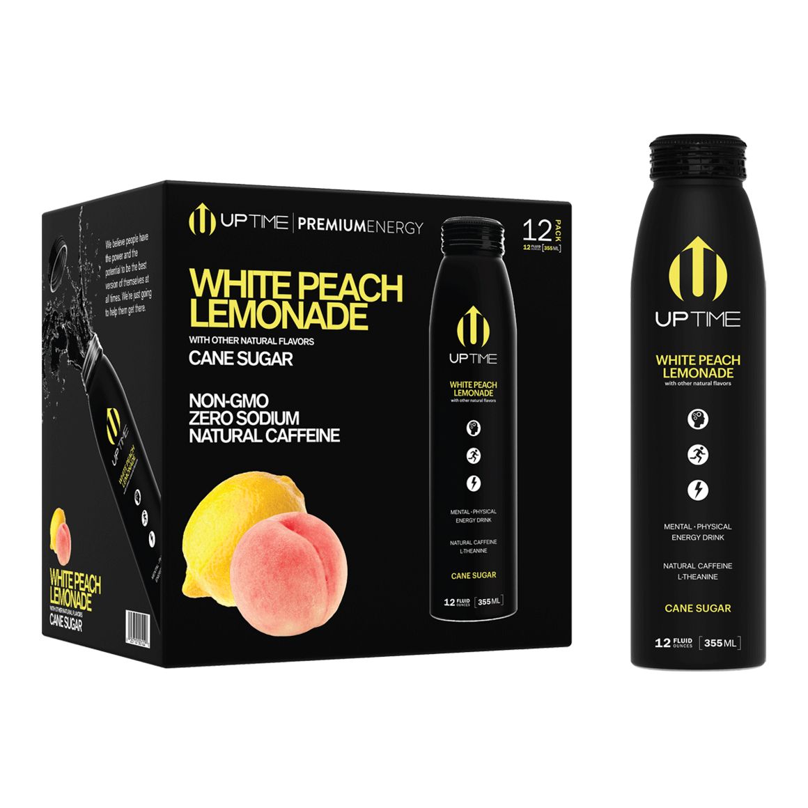 UPTIME® Premium Energy - White Peach Lemonade Cane Sugar
