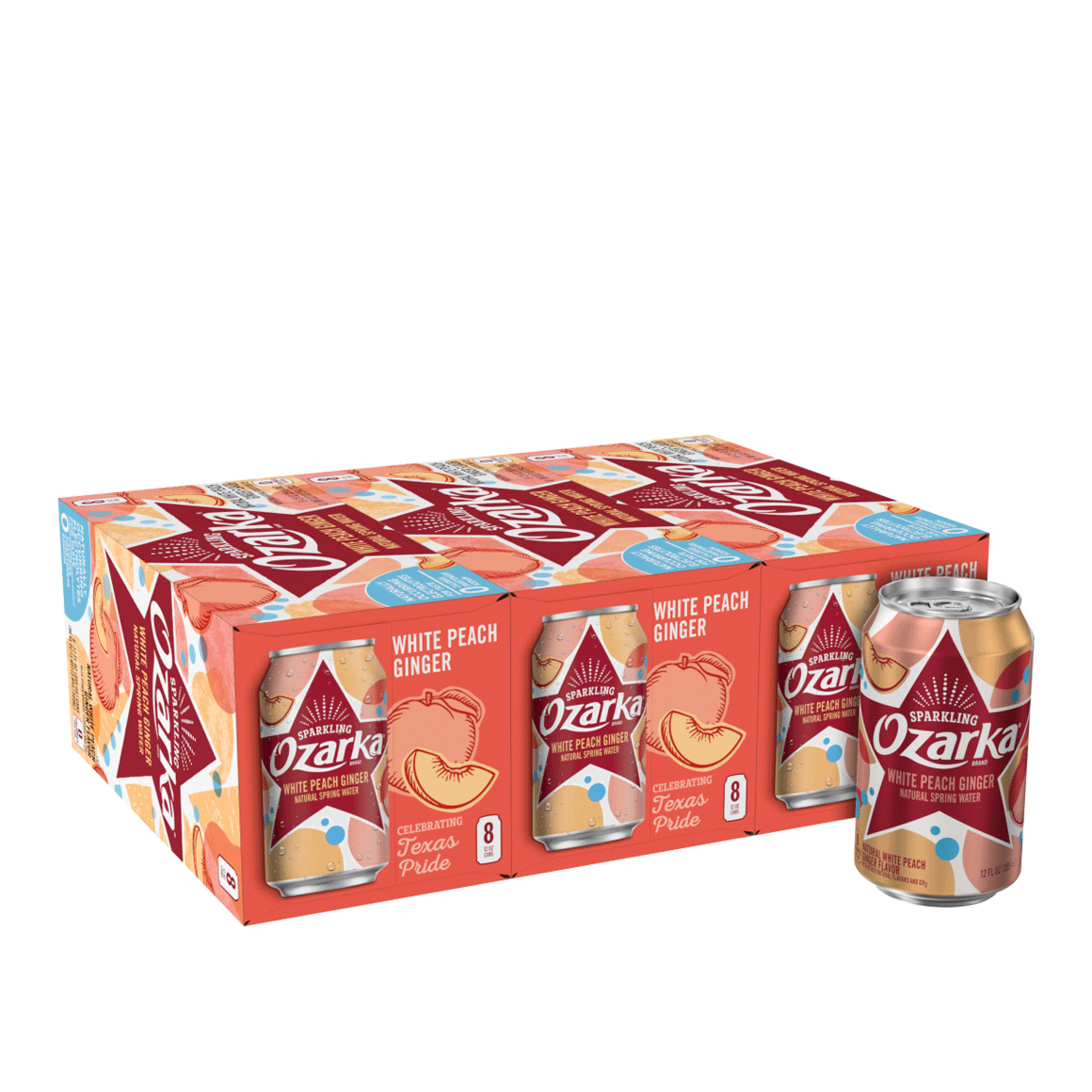 Ozarka® White Peach Ginger Sparkling Water