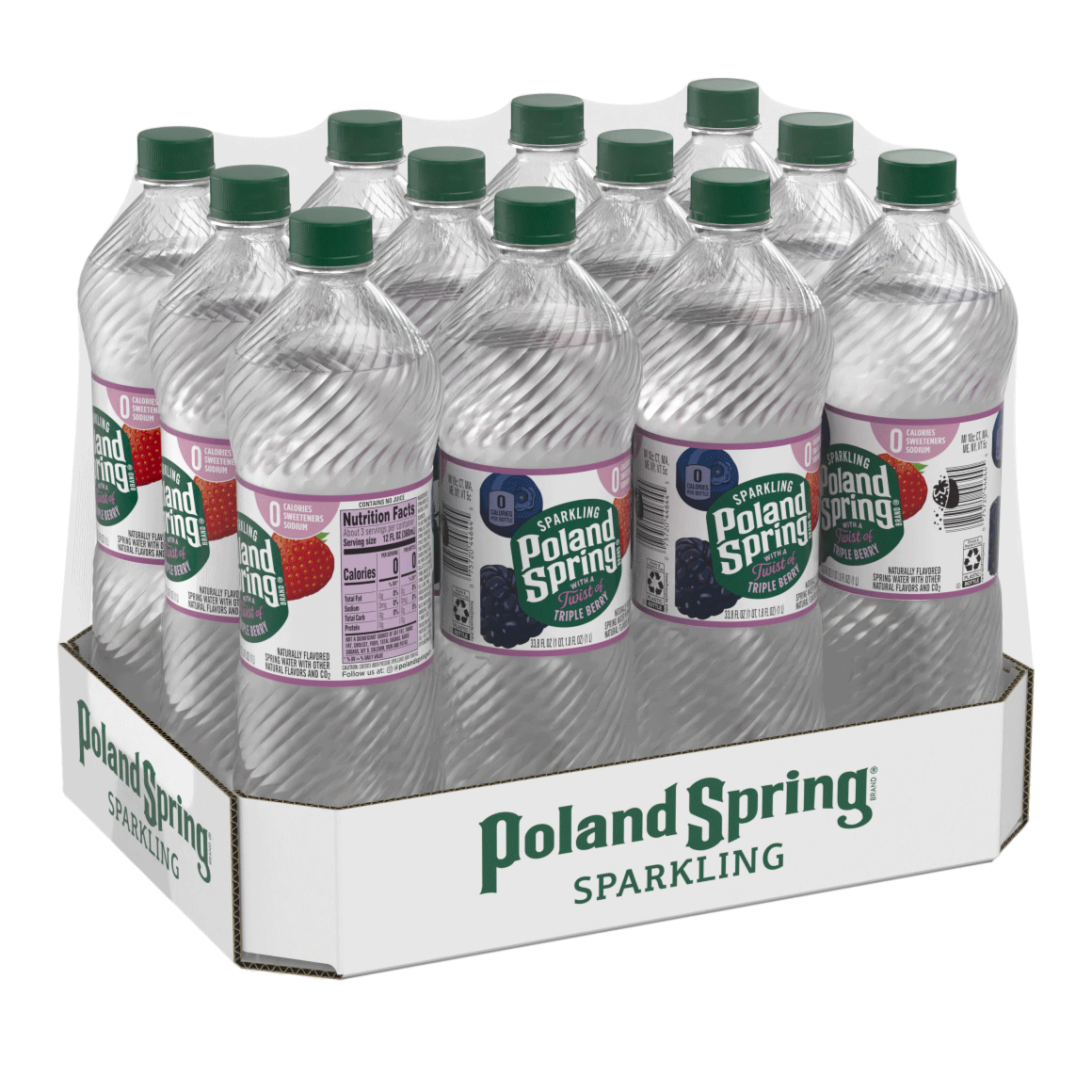 Poland Spring® Triple Berry Sparkling Water Image1