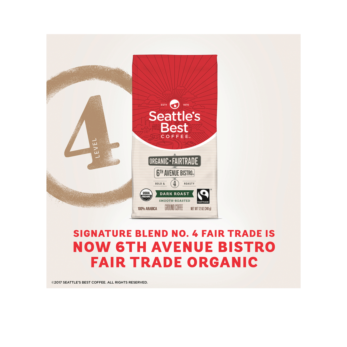 Bag of Seattle's Best 6th Avenue Fair Trade Blend ground coffee Image2