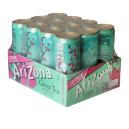 AriZona® Green Tea with Ginseng and Honey 11.5 Fl Oz Slim Can (12 Pack)