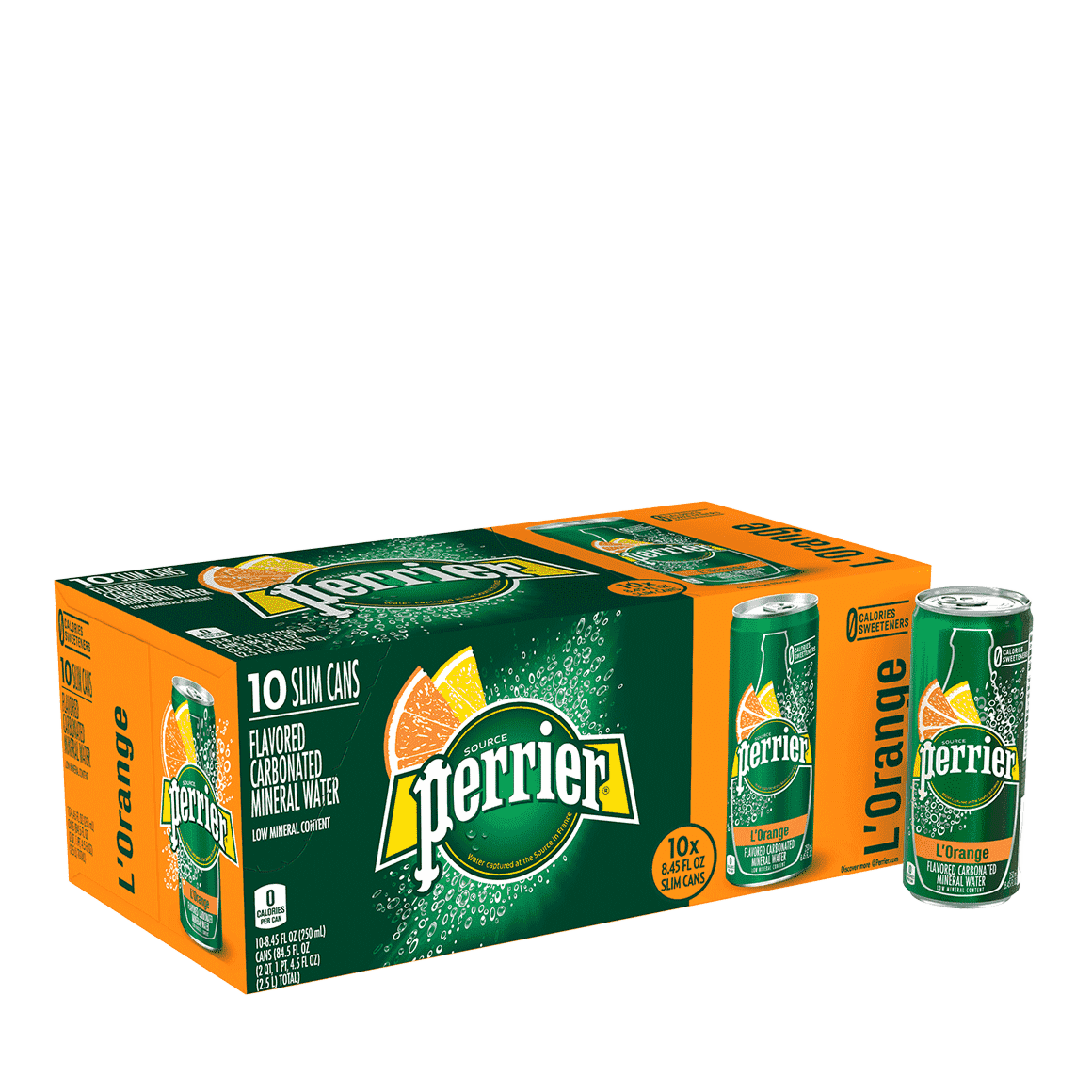Perrier® Carbonated Mineral Water Slim Cans - L'Orange