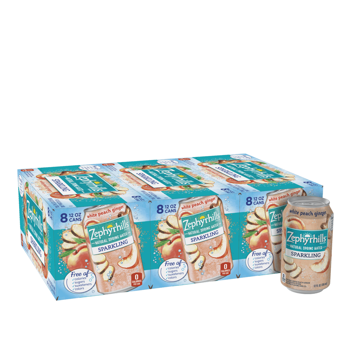 Zephyrhills® White Peach Ginger Sparkling Water