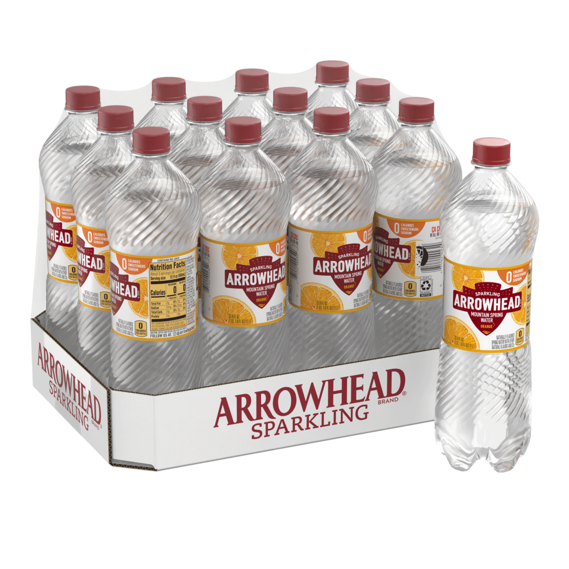 Arrowhead® Brand Sparkling 100% Mountain Spring Water - Orange