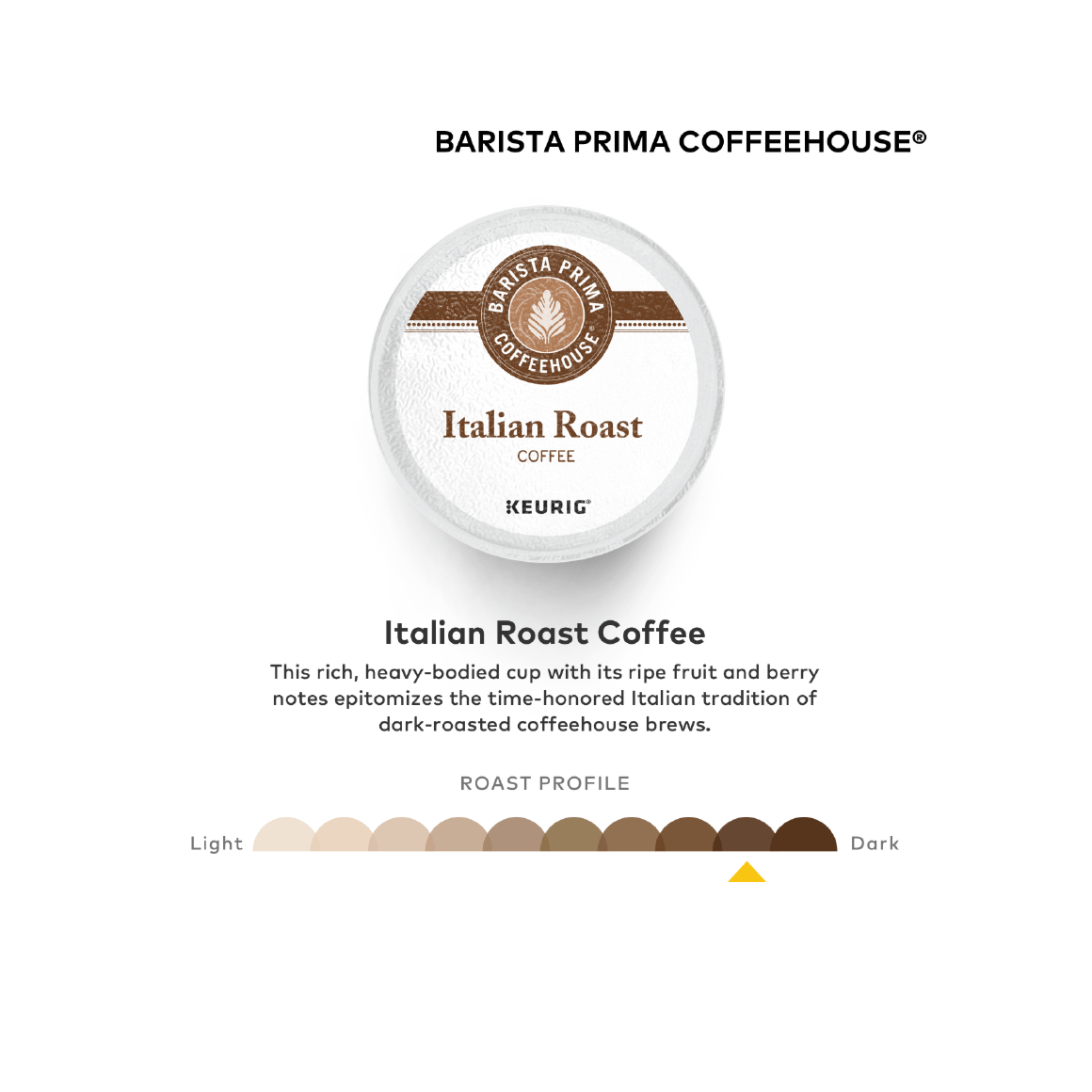 keurig italian roast k cup coffee pod, roast profile dark Image2