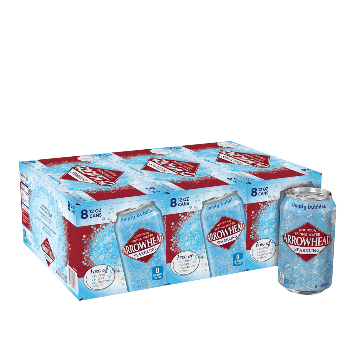 Arrowhead® Brand Sparkling 100% Mountain Spring Water - Simply Bubbles