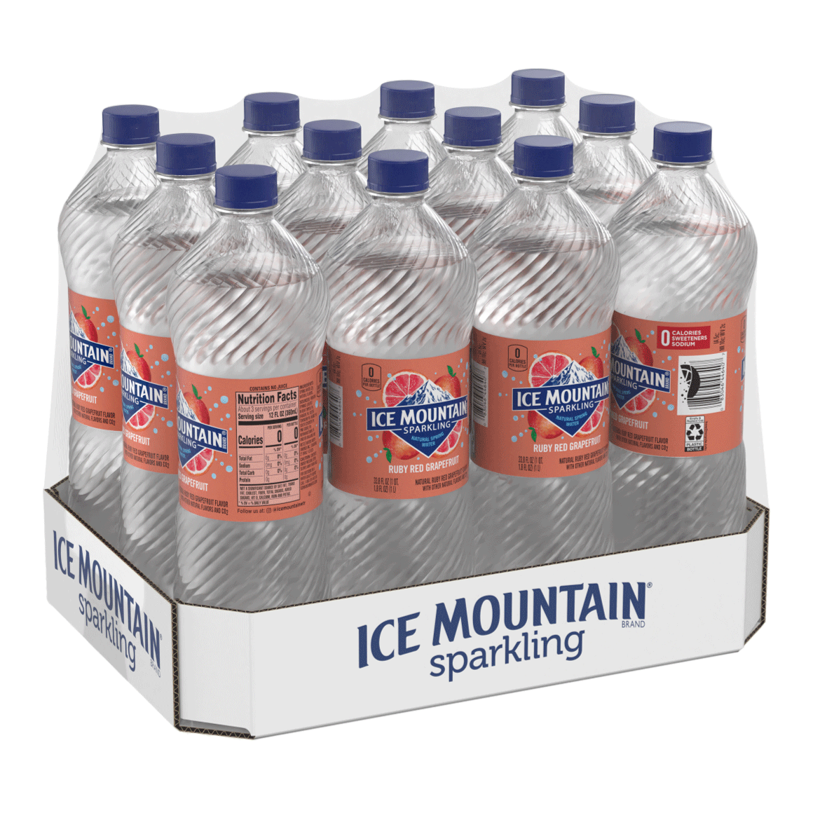 Ice Mountain® Brand Sparkling 100% Natural Spring Water - Ruby Red Grapefruit Image1