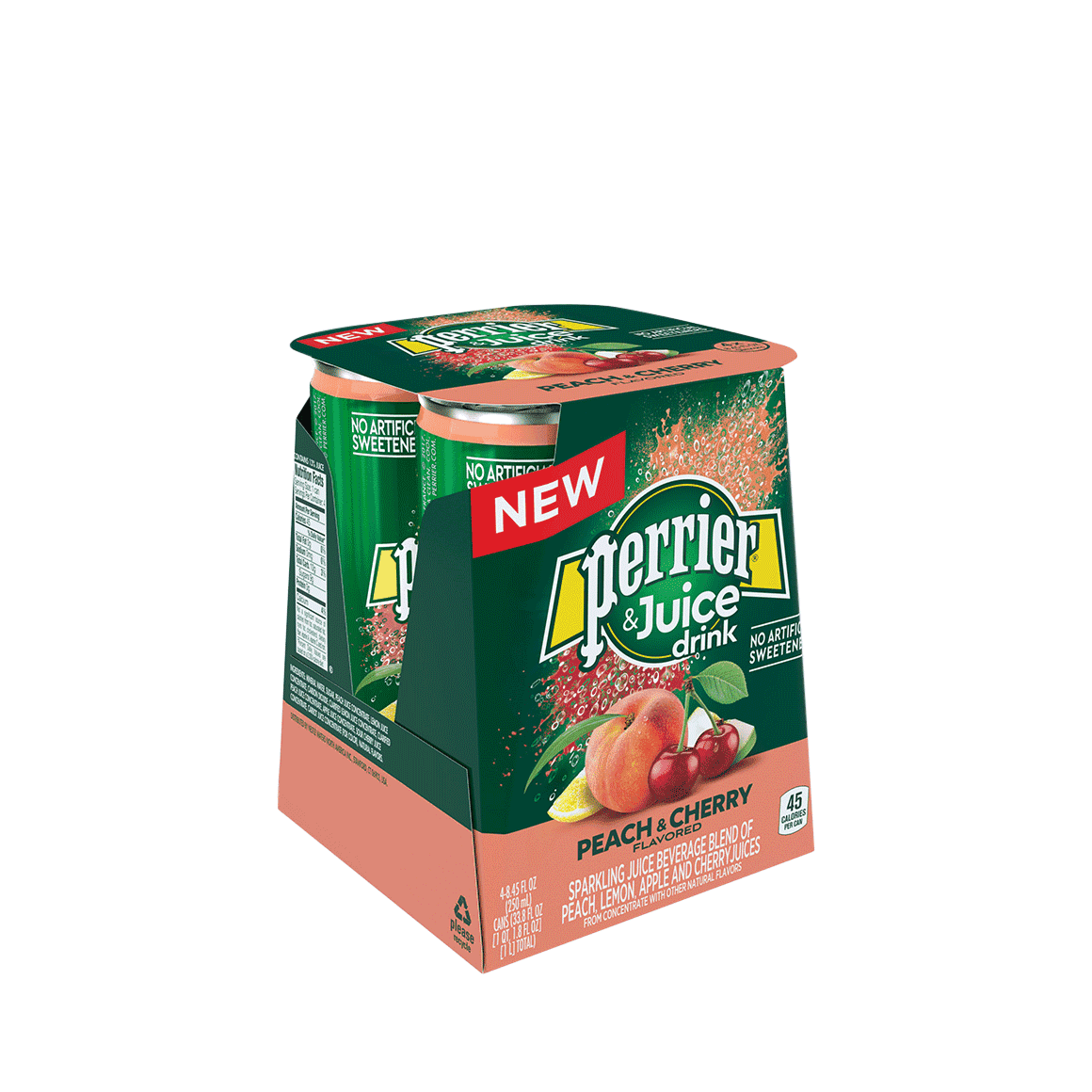 Perrier® & Juice Carbonated Mineral Water - Peach & Cherry Image2