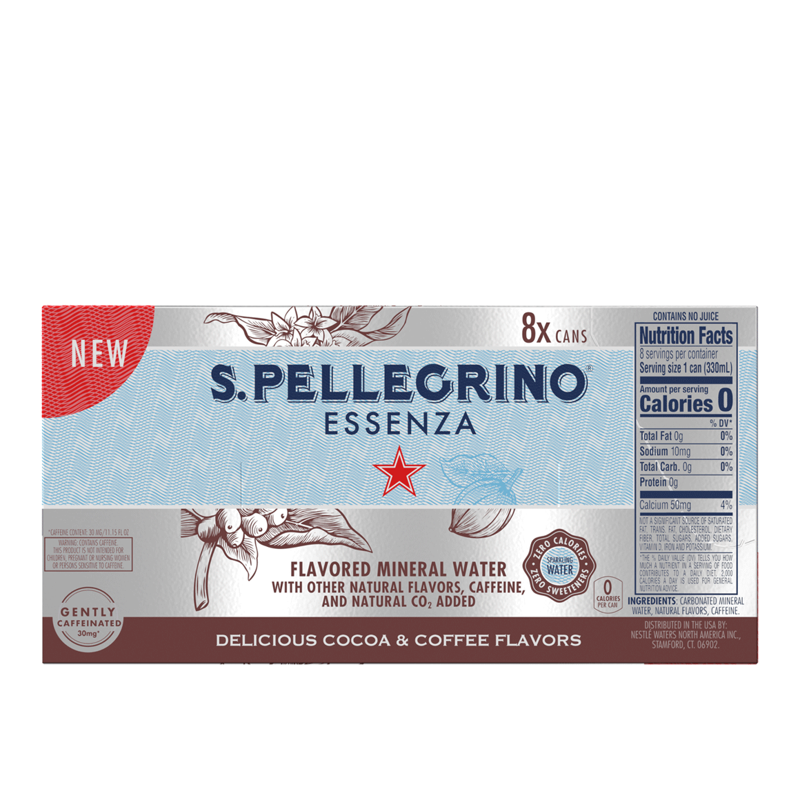 S.Pellegrino® Essenza™ Delicious Cocao & Coffee Flavored Sparkling Mineral Water Image1