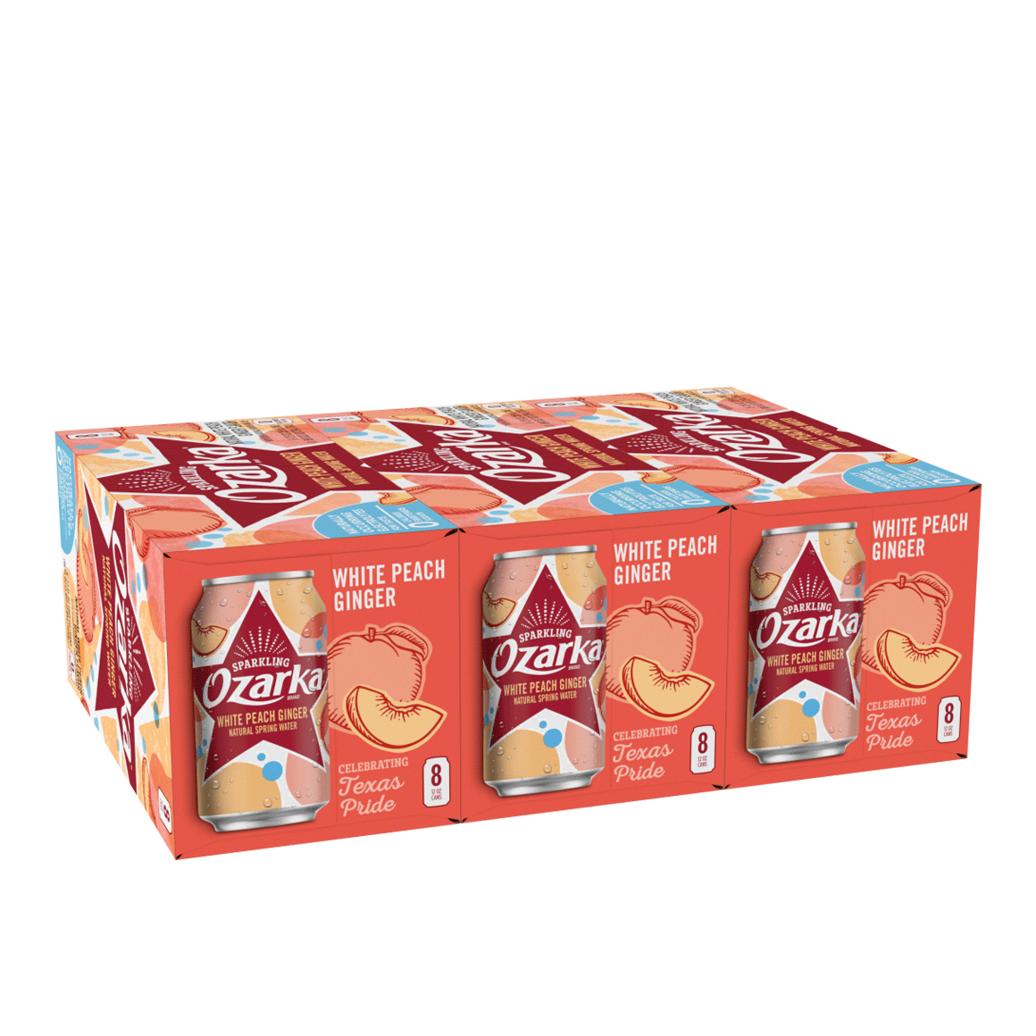 Ozarka® White Peach Ginger Sparkling Water Image1