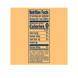 nutritional facts for 8 count 3 boxes of 11 ounce s.pellegrino essenza tangerine & wild strawberry sparkling natural mineral water - slim cans