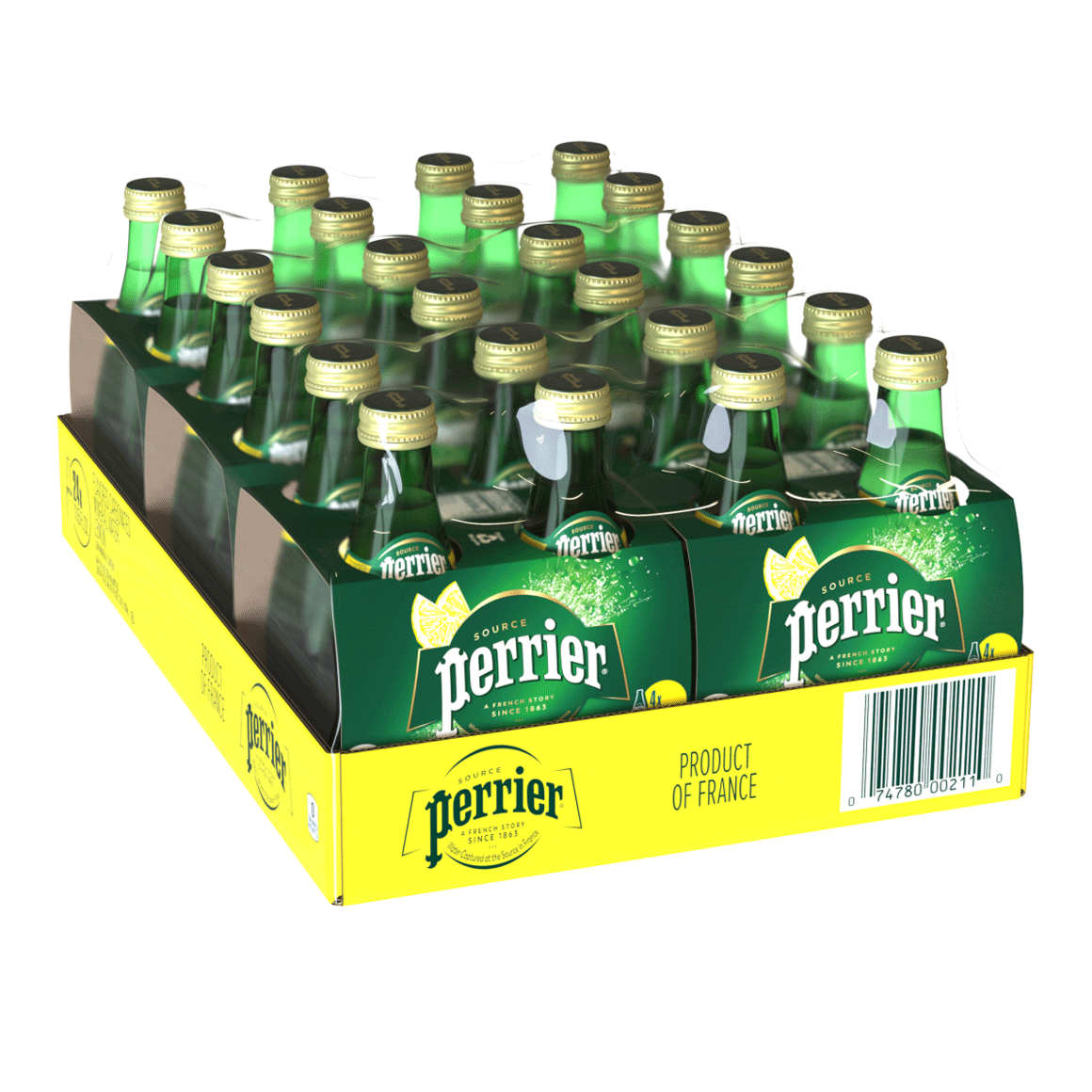 Perrier® Lemon Flavored Carbonated Mineral Water - Glass Image1
