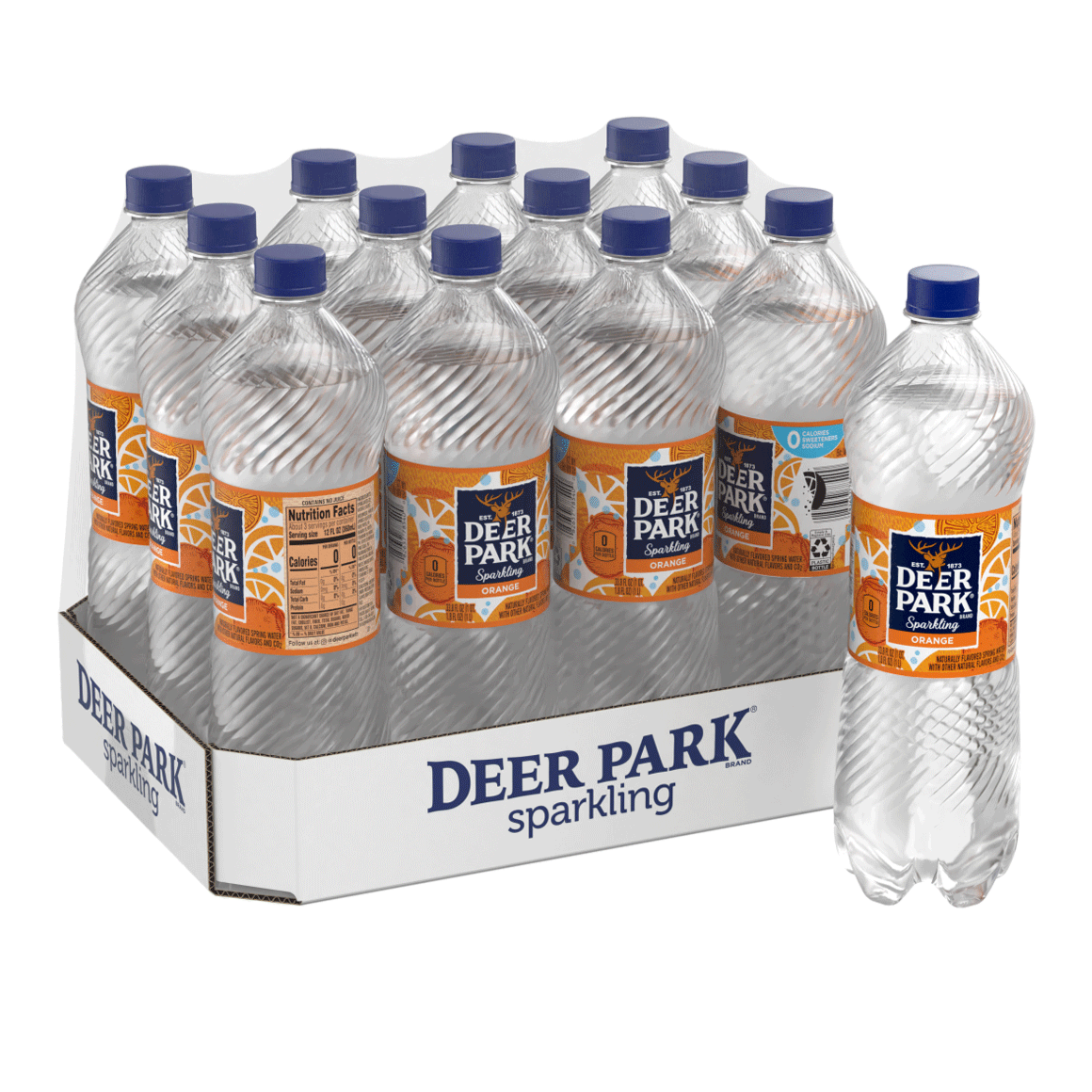 Deer Park® Brand Sparkling 100% Natural Spring Water - Orange