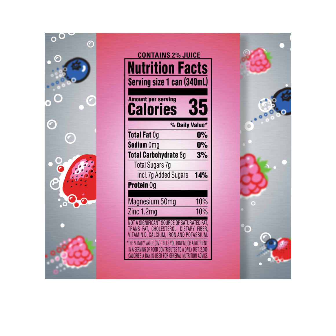 Splash NRG™ Super Berry Flavored Sparkling Energy Water Beverage 11.5 Fl Oz Sleek Can (12 Pack) Image4