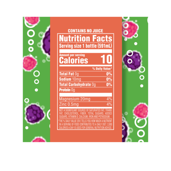Splash Fizz™ Raspberry Blackberry Flavored Sparkling Water Beverage 20 Fl Oz Plastic Bottles (12 Pack) Image4