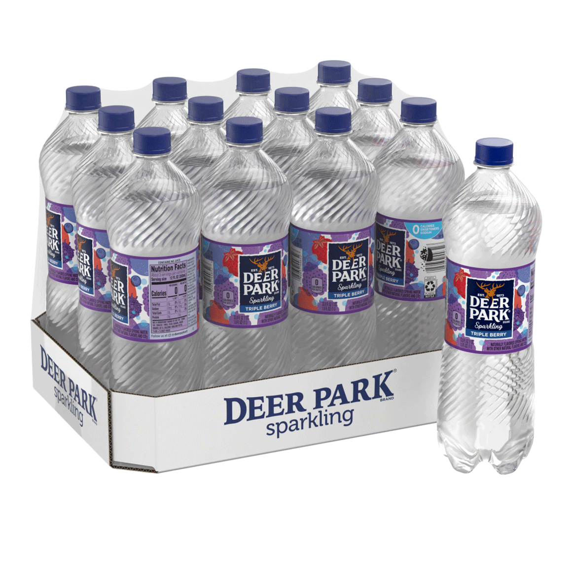 Deer Park® Brand Sparkling 100% Natural Spring Water - Triple Berry