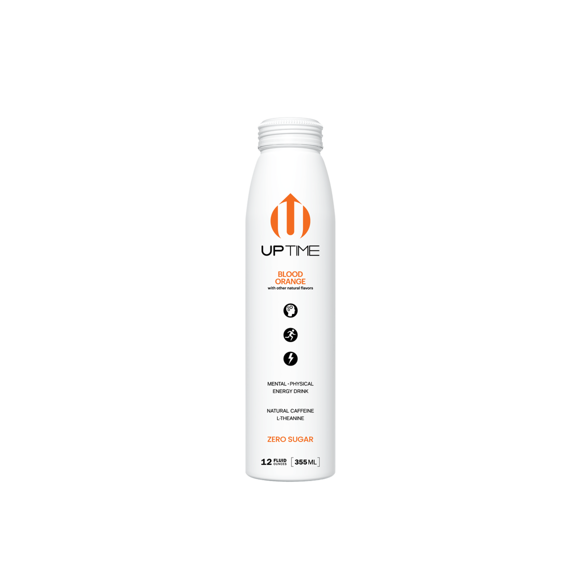 UPTIME Premium Energy Blood Orange Sugar Free 12 Fl Oz Bottles (12 Pack)