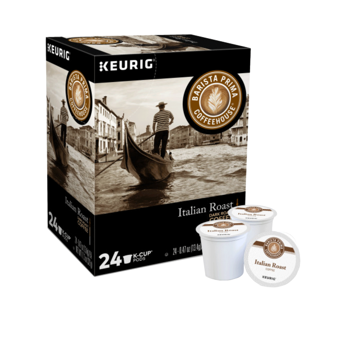 keurig italian roast k cups 24 pack single serve coffee pods