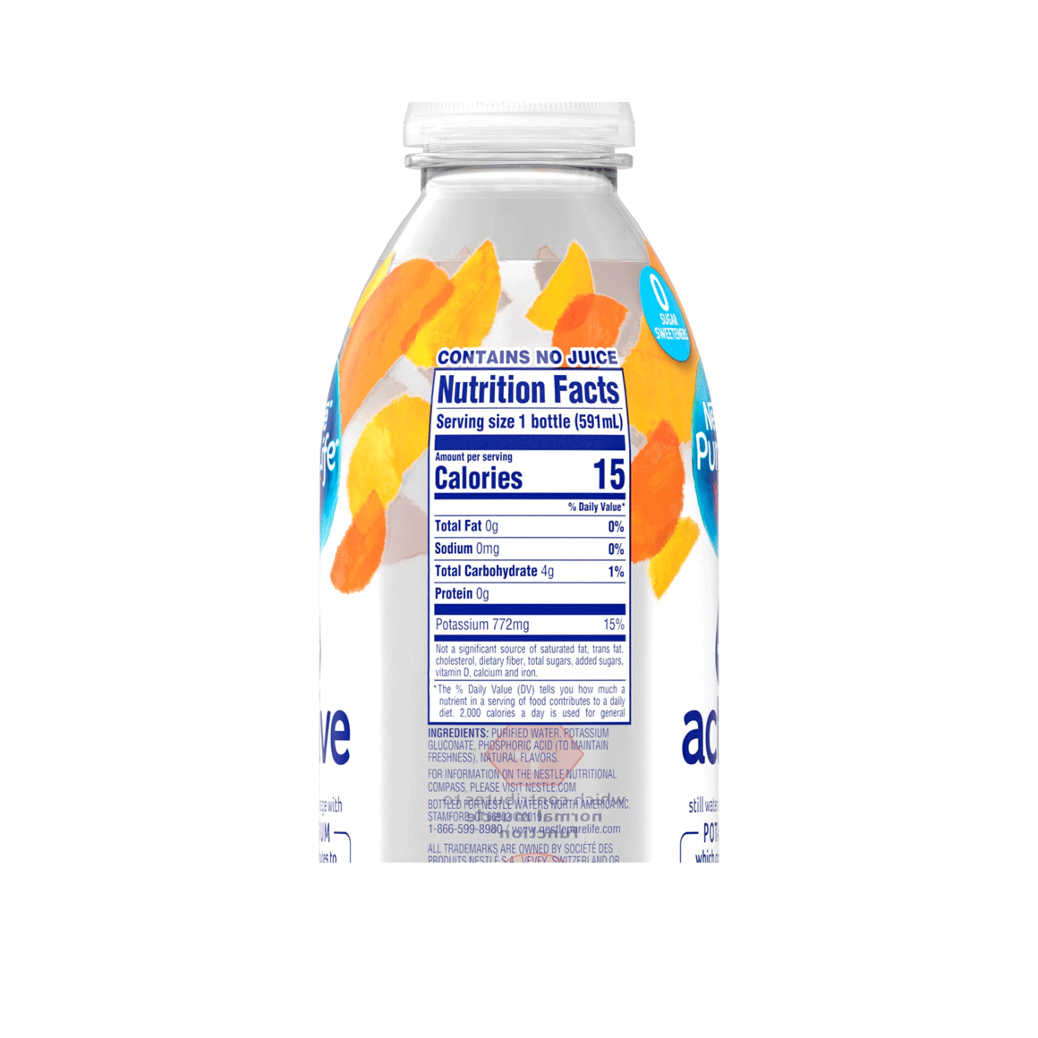 Nestlé®Pure Life®+ Active Enhanced Flavored Water - Orange plus Potassium Image2
