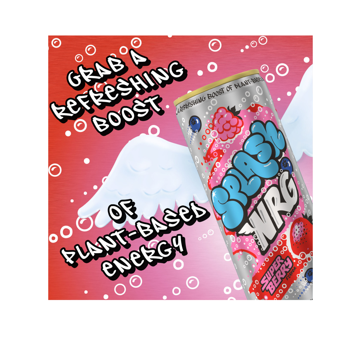 Splash NRG™ Super Berry Flavored Sparkling Energy Water Beverage 11.5 Fl Oz Sleek Can (12 Pack) Image2