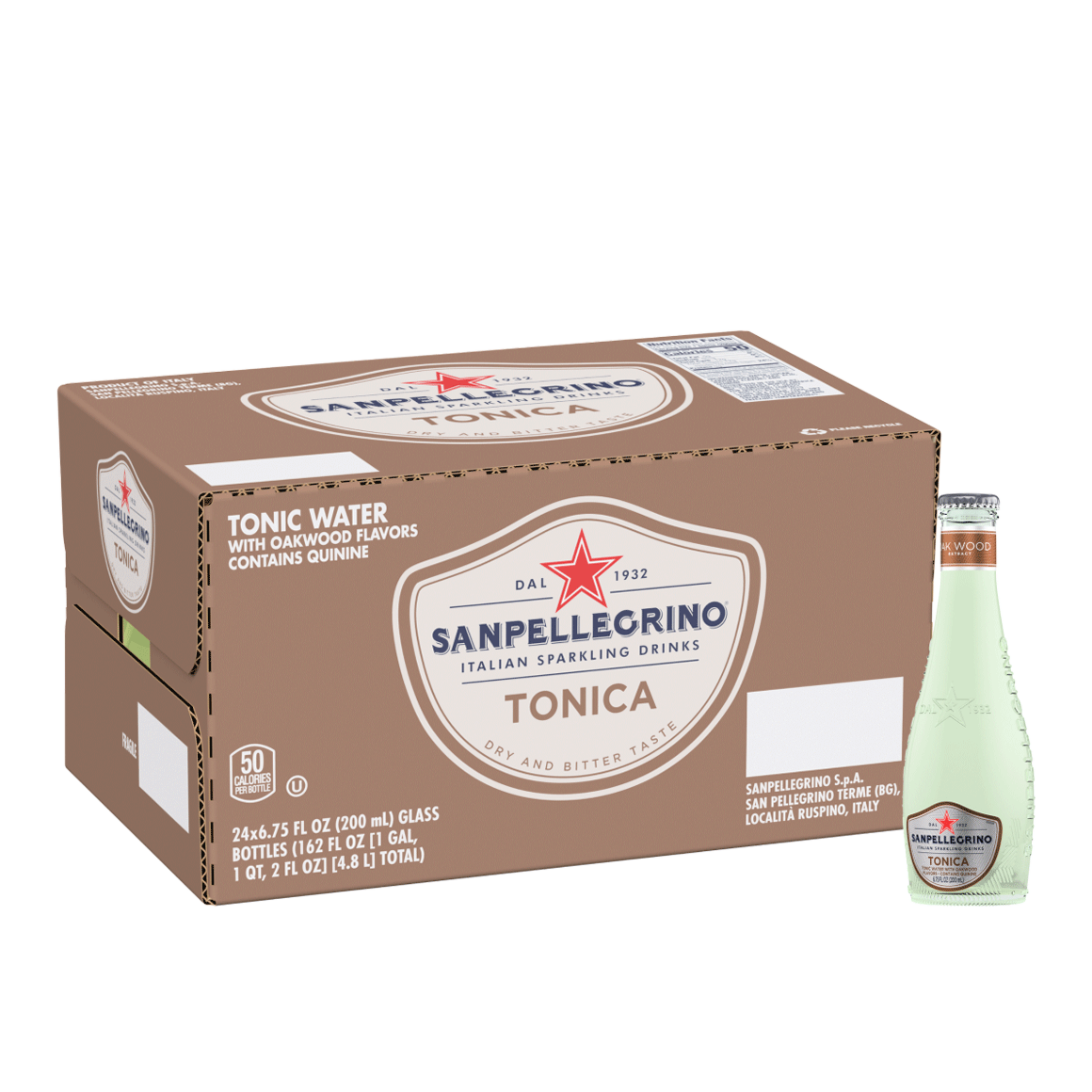 Sanpellegrino® Tonica Oakwood Flavored Tonic Water - Glass