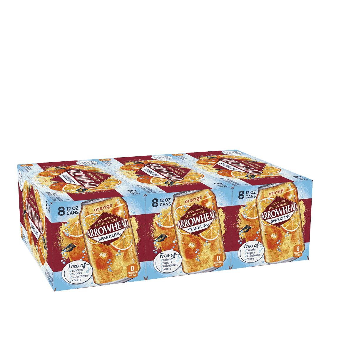 Arrowhead® Brand Sparkling 100% Mountain Spring Water - Orange Image2