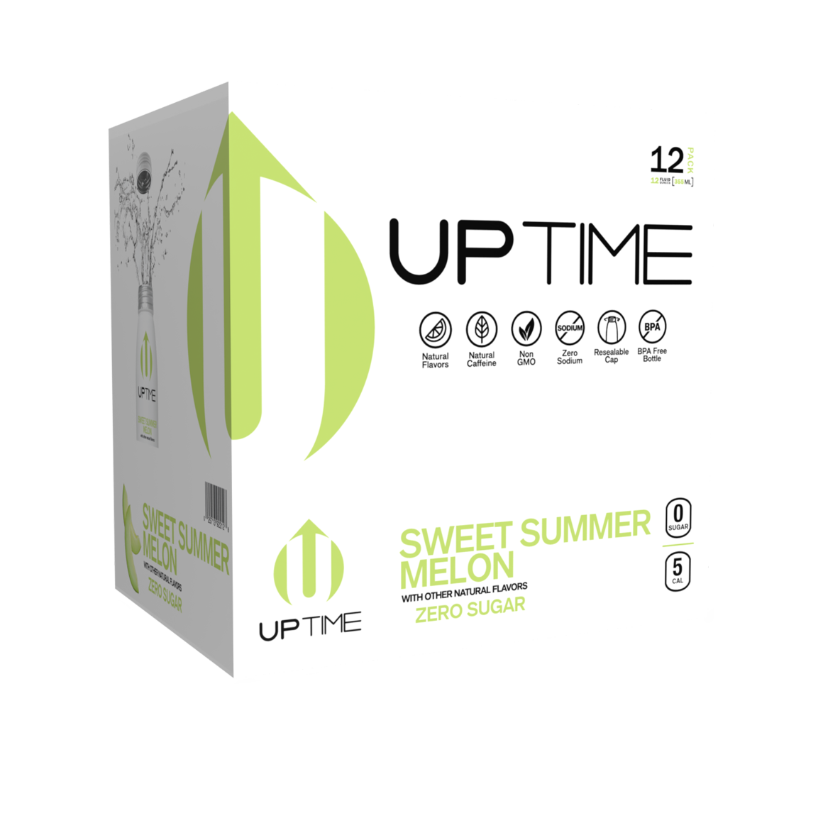 UPTIME® Premium Energy Sweet Summer Melon Sugar Free 12 Fl Oz Bottles (12 Pack)