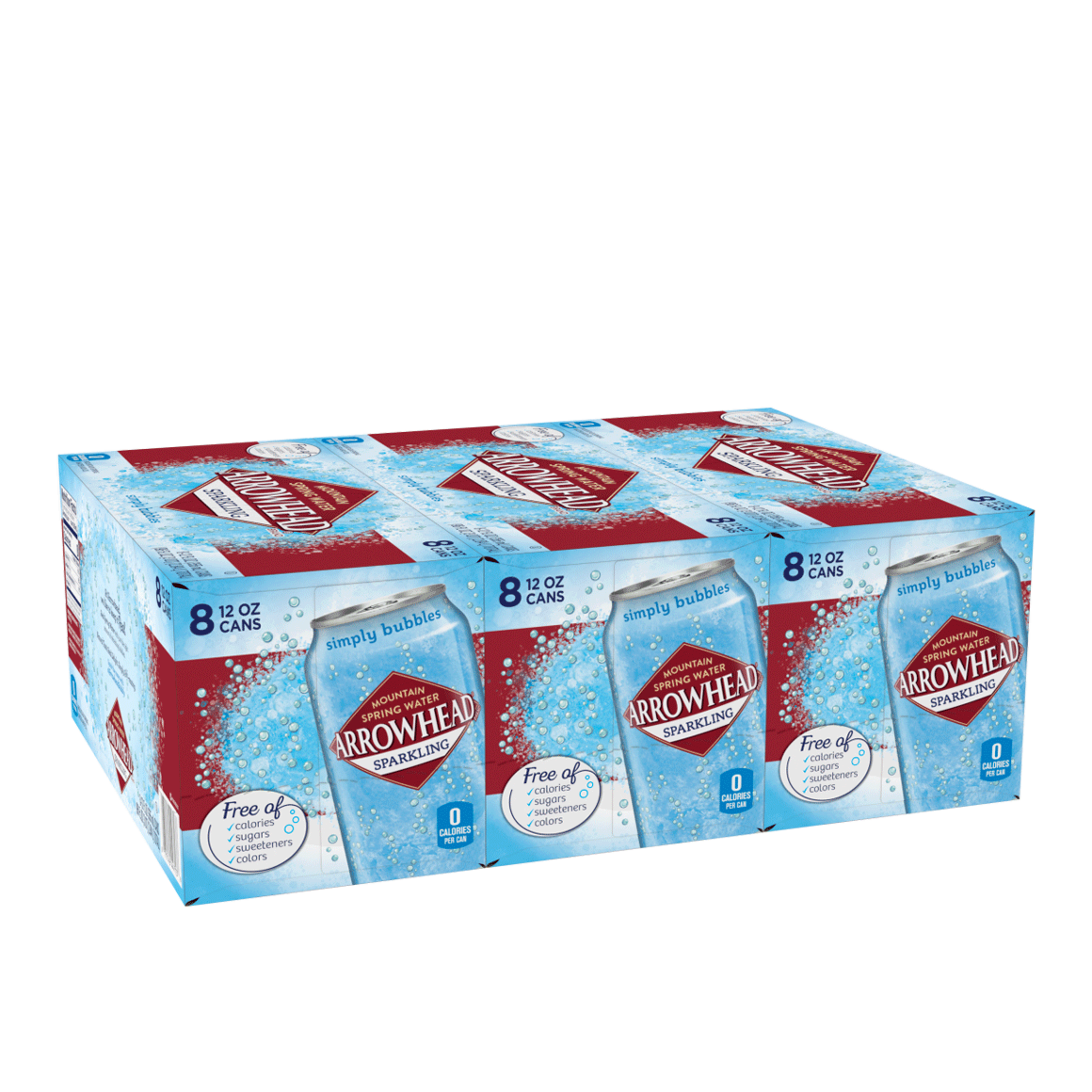 Arrowhead® Brand Sparkling 100% Mountain Spring Water - Simply Bubbles Image1