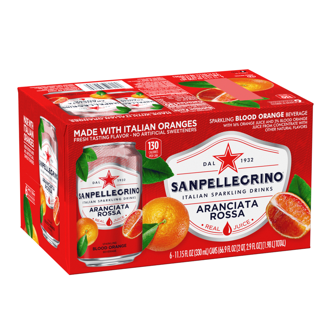 Sanpellegrino® Italian Sparkling Drinks - Aranciata Rossa/Blood Orange Image1