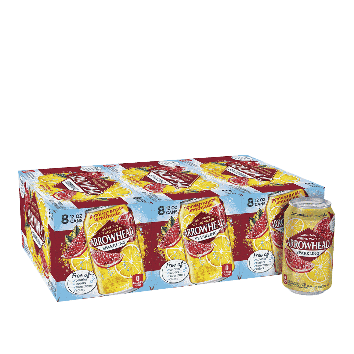 Arrowhead® Brand Sparkling 100% Mountain Spring Water - Pomegranate Lemonade