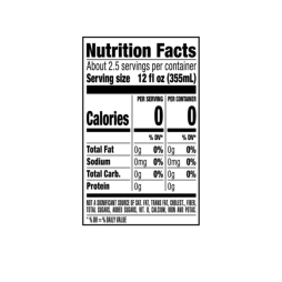 saratoga spring water 28 ounce nutrition facts