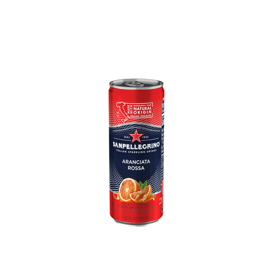 sanpellegrino italian sparkling soda blood orange flavor 11 ounce slim can Image2