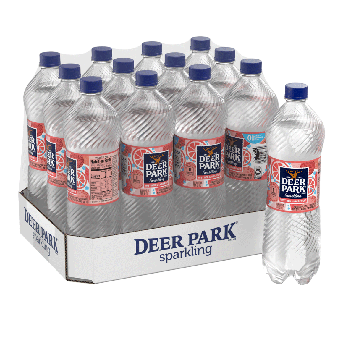Deer Park® Brand Sparkling 100% Natural Spring Water - Ruby Red Grapefruit