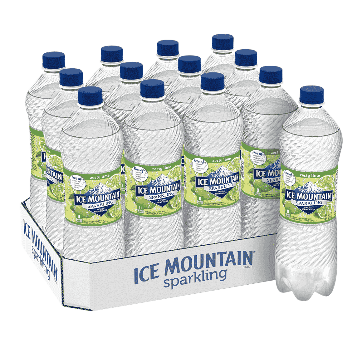 Ice MountainZesty Lime Sparkling Water 1 Liter 12Pack ReadyRefresh