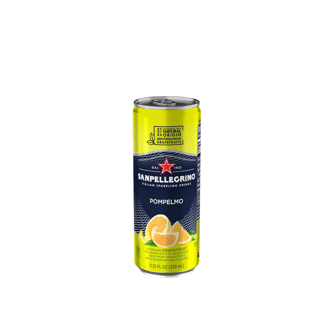 sanpellegrino italian sparkling soda grapefruit flavor 11 ounce slim can Image2